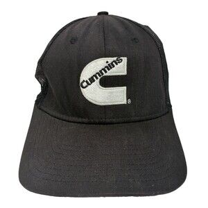 Cummins Trucker Hat Black Embroidered C Logo Mesh Back Snapback OSFM